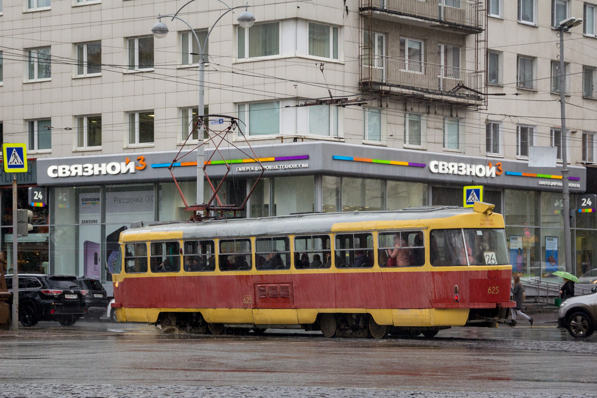 Jekaterinburga, Tatra T3SU (2-door) № 625