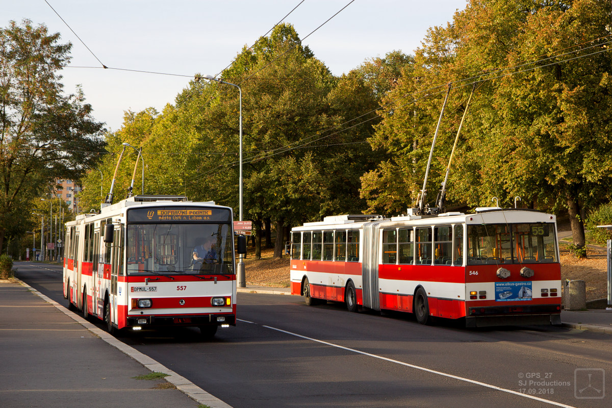 Усти-над-Лабем, Škoda 15Tr13/6M № 557; Усти-над-Лабем, Škoda 15Tr08/6 № 546