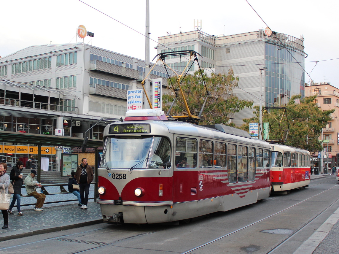 Прага, Tatra T3R.PLF № 8258