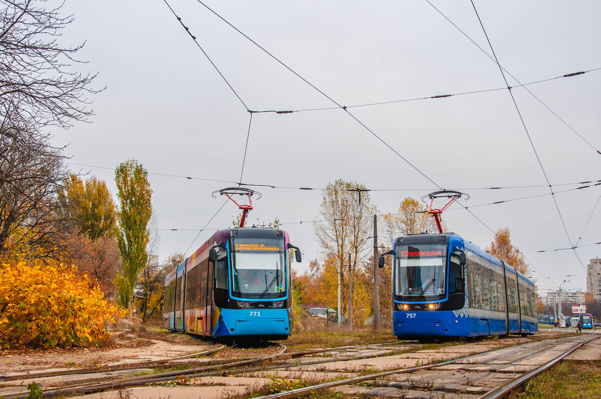 Киев, PESA 71-414К (Fokstrot) № 771; Киев, PESA 71-414К (Fokstrot) № 757