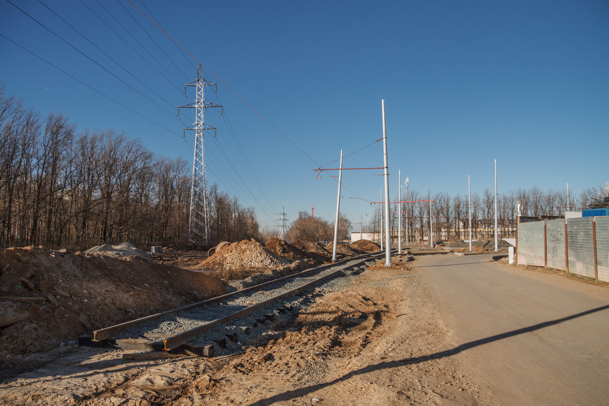 Казань — Большое трамвайное кольцо. Участок "Солнечный город — Борисково". 2018-2020