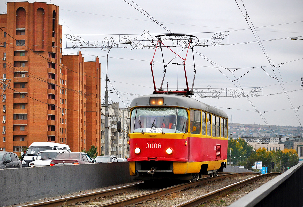 Волгоград, Tatra T3SU (двухдверная) № 3008