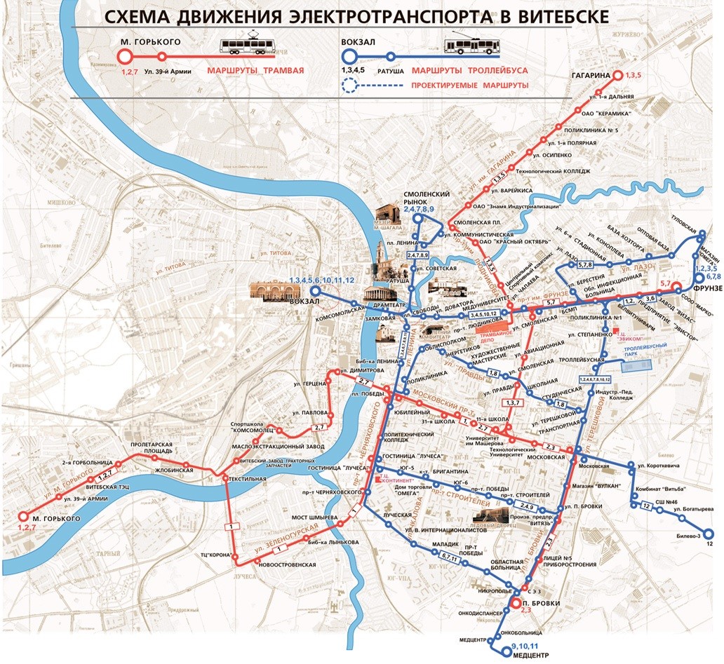 Витебск — Схемы