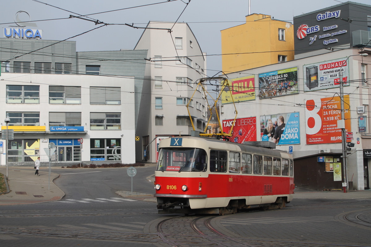 Liberec ― Jablonec nad Nisou, Tatra T3M № 8106 (16); Liberec ― Jablonec nad Nisou — Farewell to Tatra T2R trams
