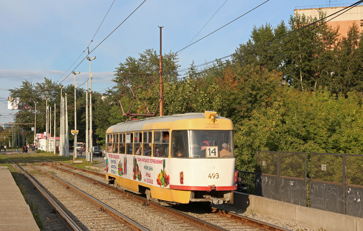 Екатеринбург, Tatra T3SU (двухдверная) № 493