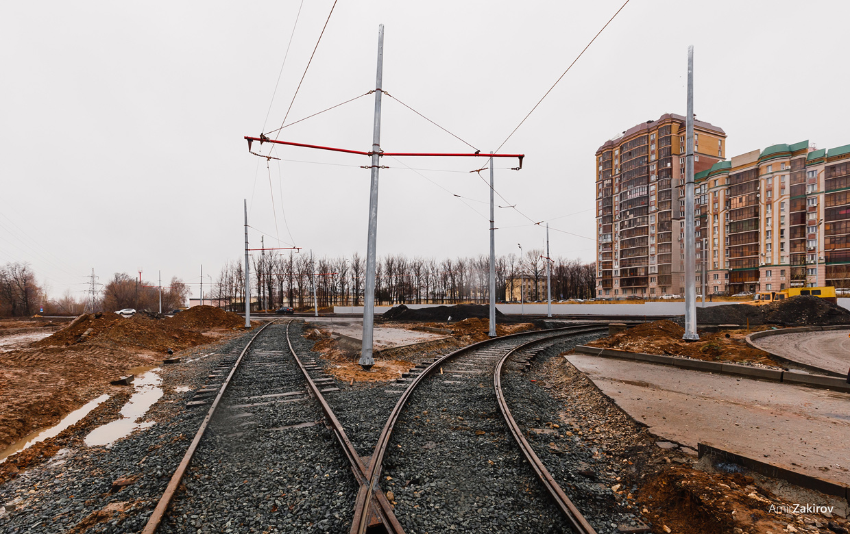 Казань — Большое трамвайное кольцо. Участок "Солнечный город — Борисково". 2018-2020