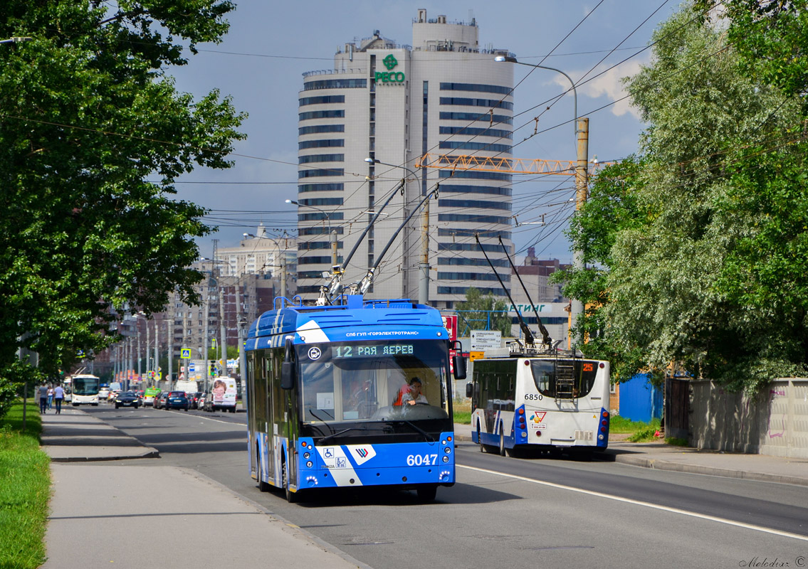 Санкт-Петербург, Тролза-5265.08 «Мегаполис» № 6047; Санкт-Петербург, ВМЗ-5298.01 «Авангард» № 6850