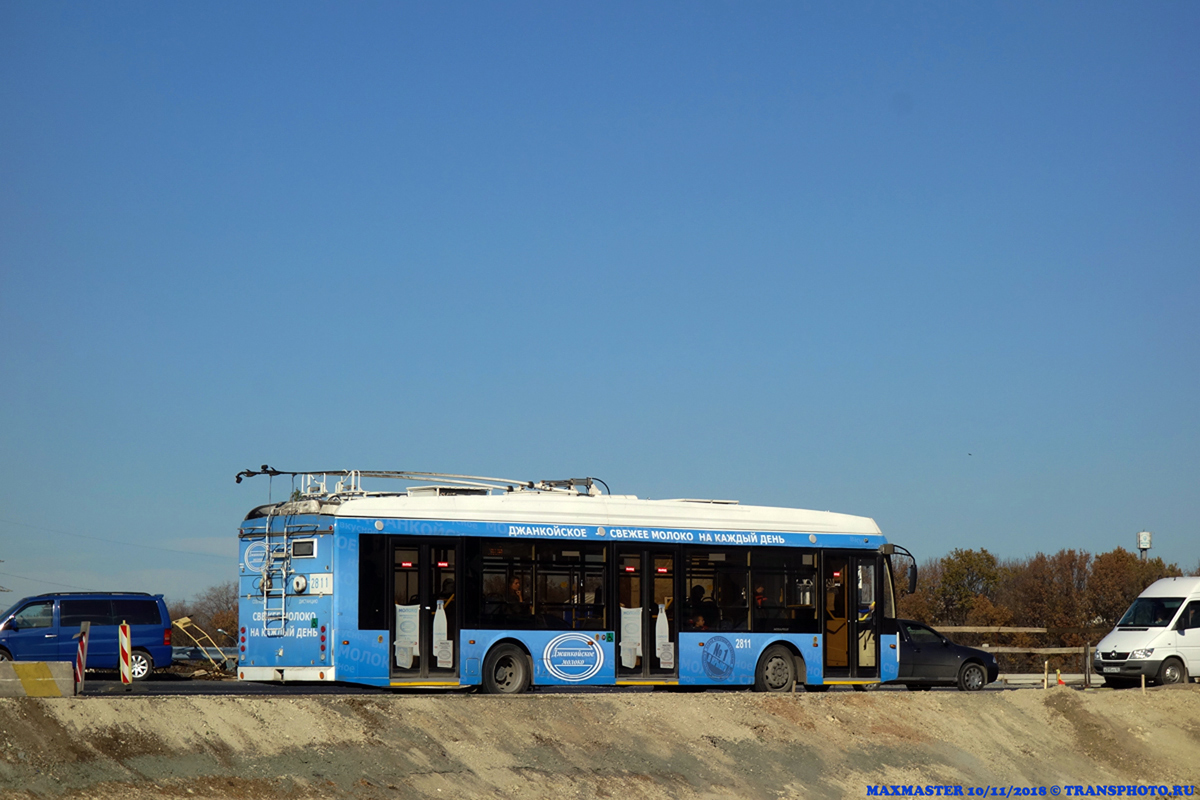 Крымский троллейбус, Тролза-5265.03 «Мегаполис» № 2811; Крымский троллейбус — Движение троллейбусов без КС (автономный ход) Крымский троллейбус, Тролза-5265.03 «Мегаполис» № 2811; Крымский троллейбус — Движение троллейбусов без КС (автономный ход)