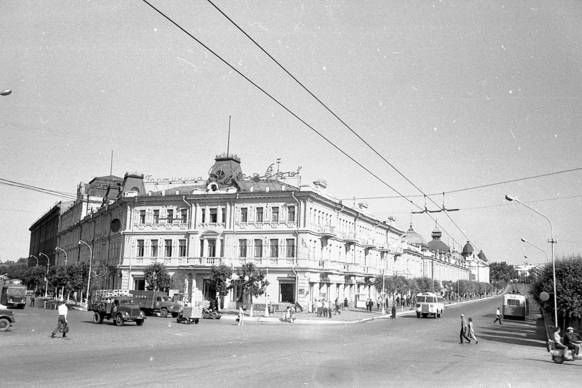 Омск — Исторические фотографии; Омск — Троллейбусные линии — Правый Берег Иртыша