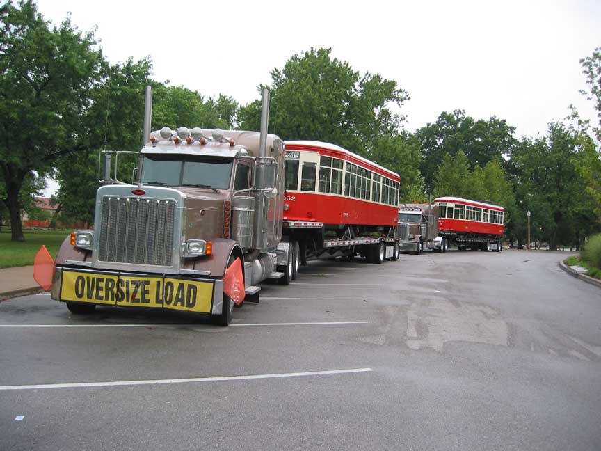 Айда-Гров, OM Peter Witt № 1352; Айда-Гров, Tallero Peter Witt № 1351; Сент-Луис — The Loop Trolley — поставка вагонов