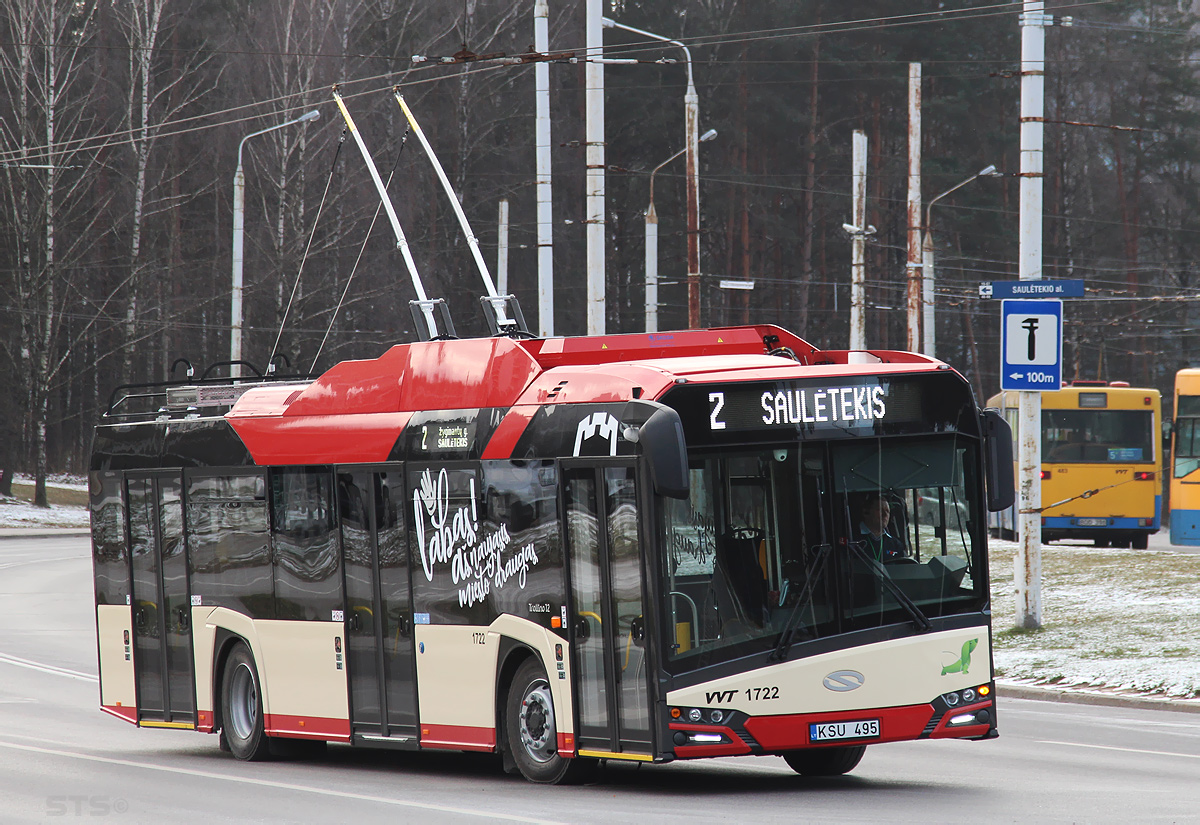 Вильнюс, Solaris Trollino IV 12 Škoda № 1722