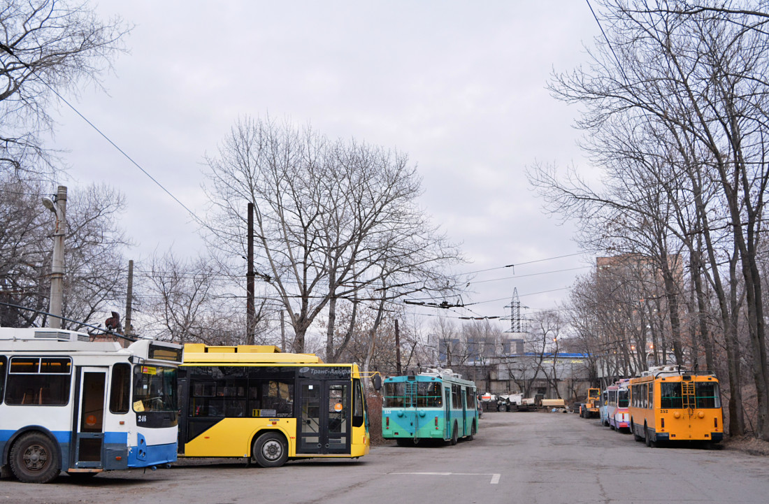 Владивосток, ЗиУ-682Г-016.02 № 252; Владивосток, ЗиУ-682Г-016.02 № 255; Владивосток — Разные фотографии