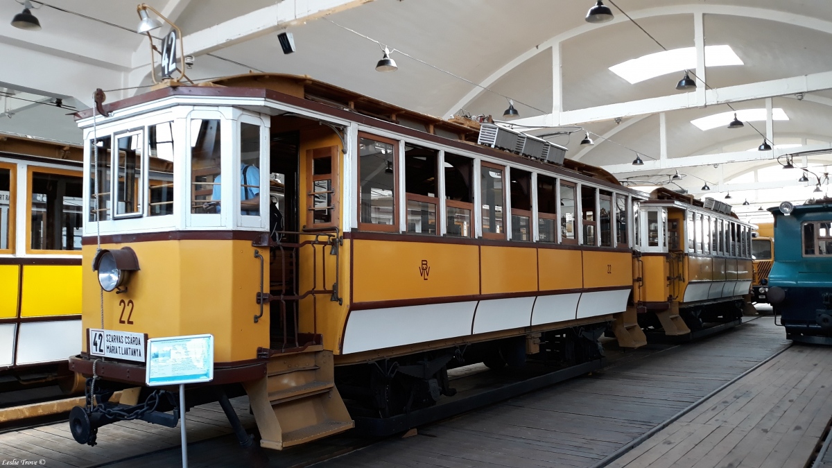 Budapest, Ganz 2-axle motor car — 22; Budapest — Múzeumok Budapest, Ganz 2-axle motor car — 22; Budapest — Múzeumok