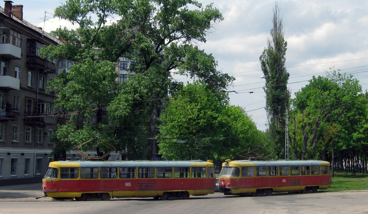 Charkov, Tatra T3SU č. 485; Charkov, Tatra T3SU č. 486