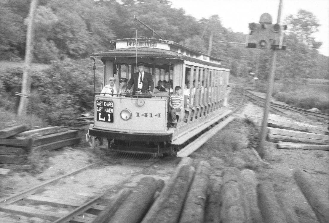 Ист-Хейвен - Бранфорд, Четырёхосный моторный Osgood Bradley № 1414; Ист-Хейвен - Бранфорд — Старые фотографии