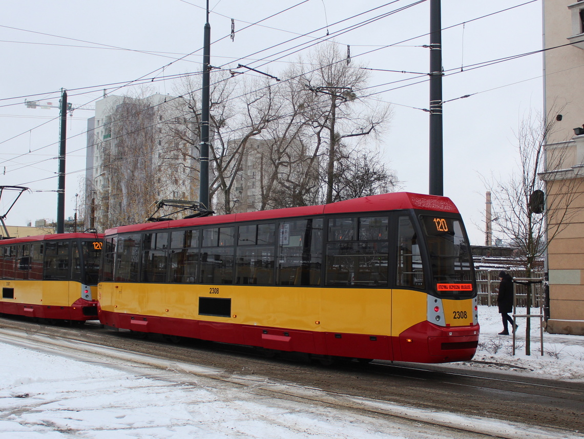 Łódź, Konstal/MPK 805N-MD16 — 2308; Łódź — 120 years of public transport in Łódź — 16.12.2018