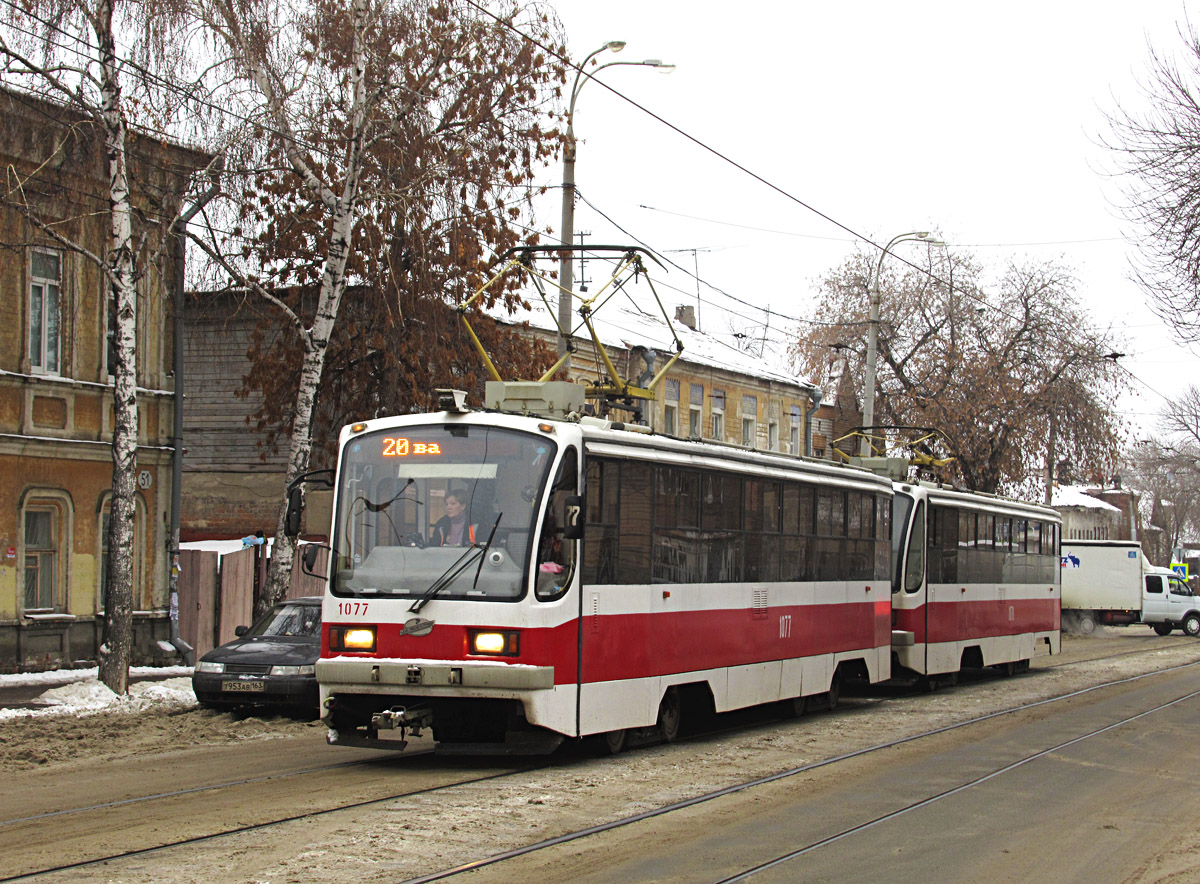 Самара, 71-405 № 1077; Самара — Конечные станции и кольца (трамвай)