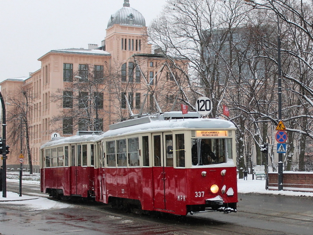 Lodz, Konstal 5N č. 337; Lodz — 120 years of public transport in Łódź — 16.12.2018