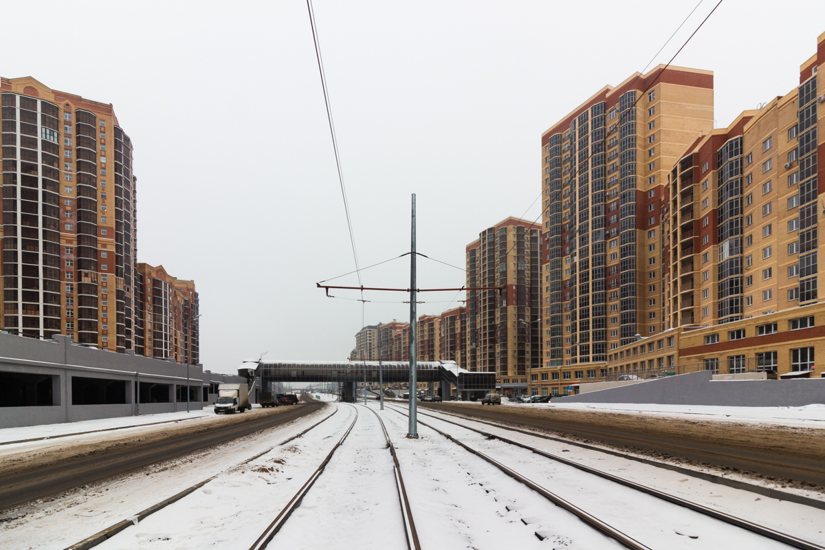 Казань — Большое трамвайное кольцо. Участок "Солнечный город — Борисково". 2018-2020