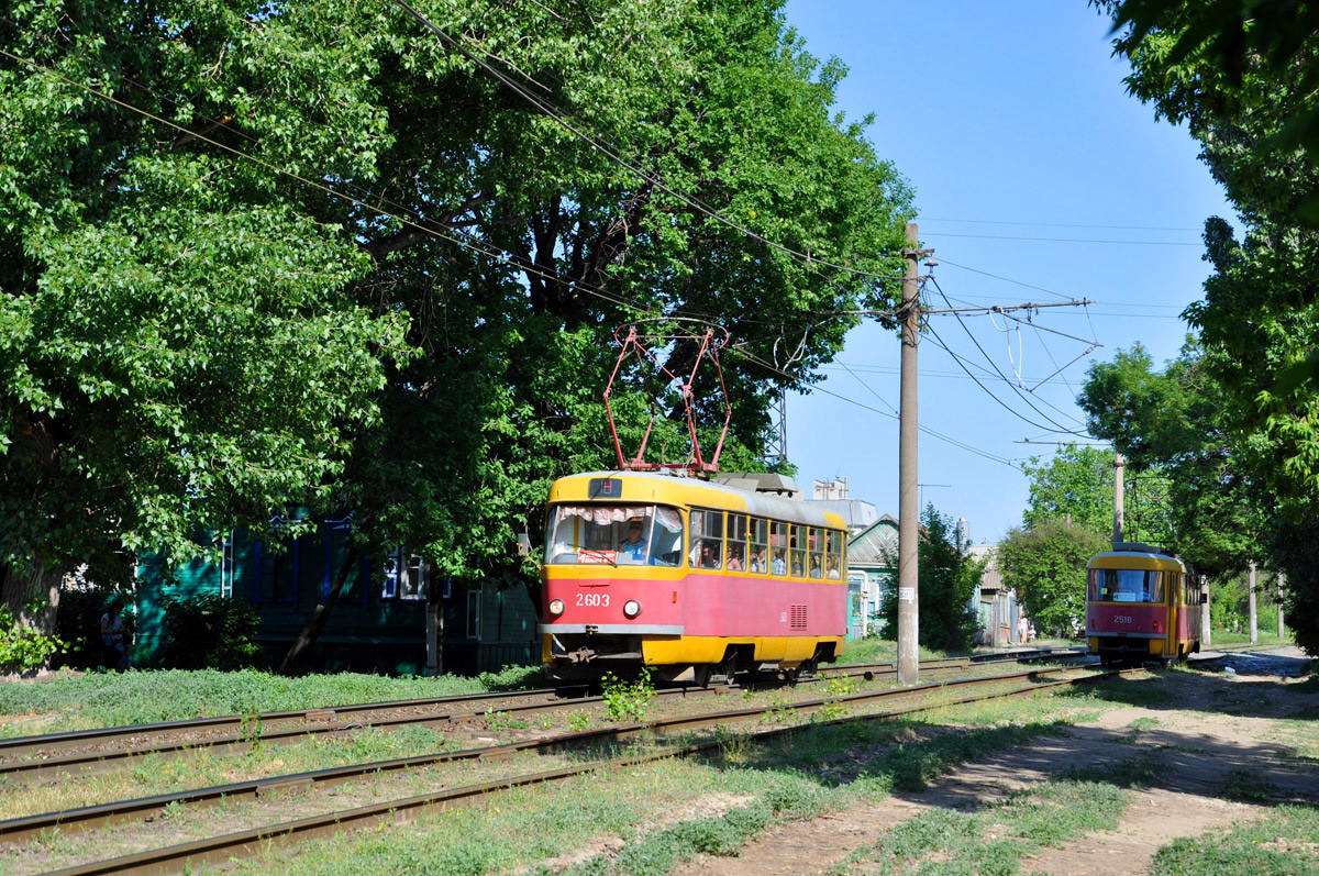 Волгоград, Tatra T3SU (двухдверная) № 2603; Волгоград, Tatra T3SU (двухдверная) № 2518