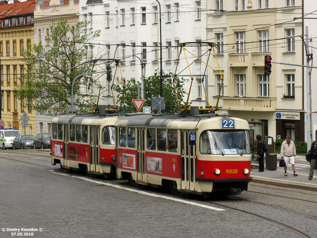 Прага, Tatra T3 № 6938; Прага, Tatra T3 № 6931