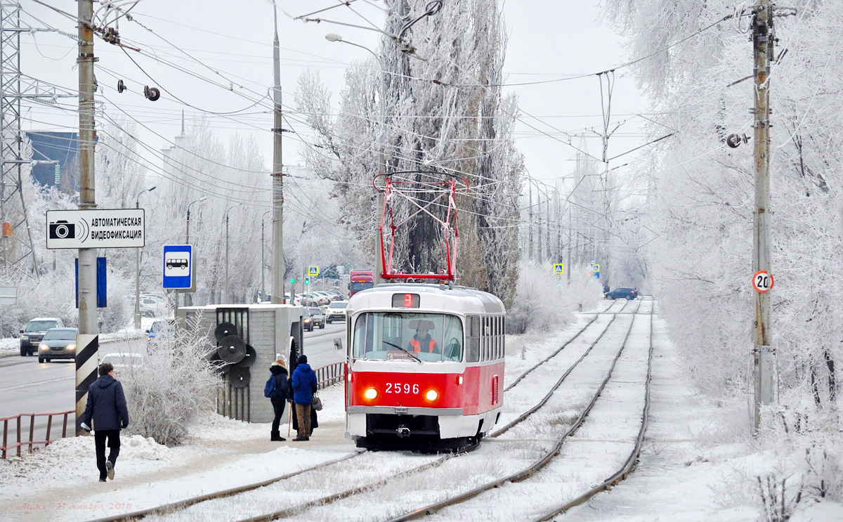 Волгоград, Tatra T3SU (двухдверная) № 2596