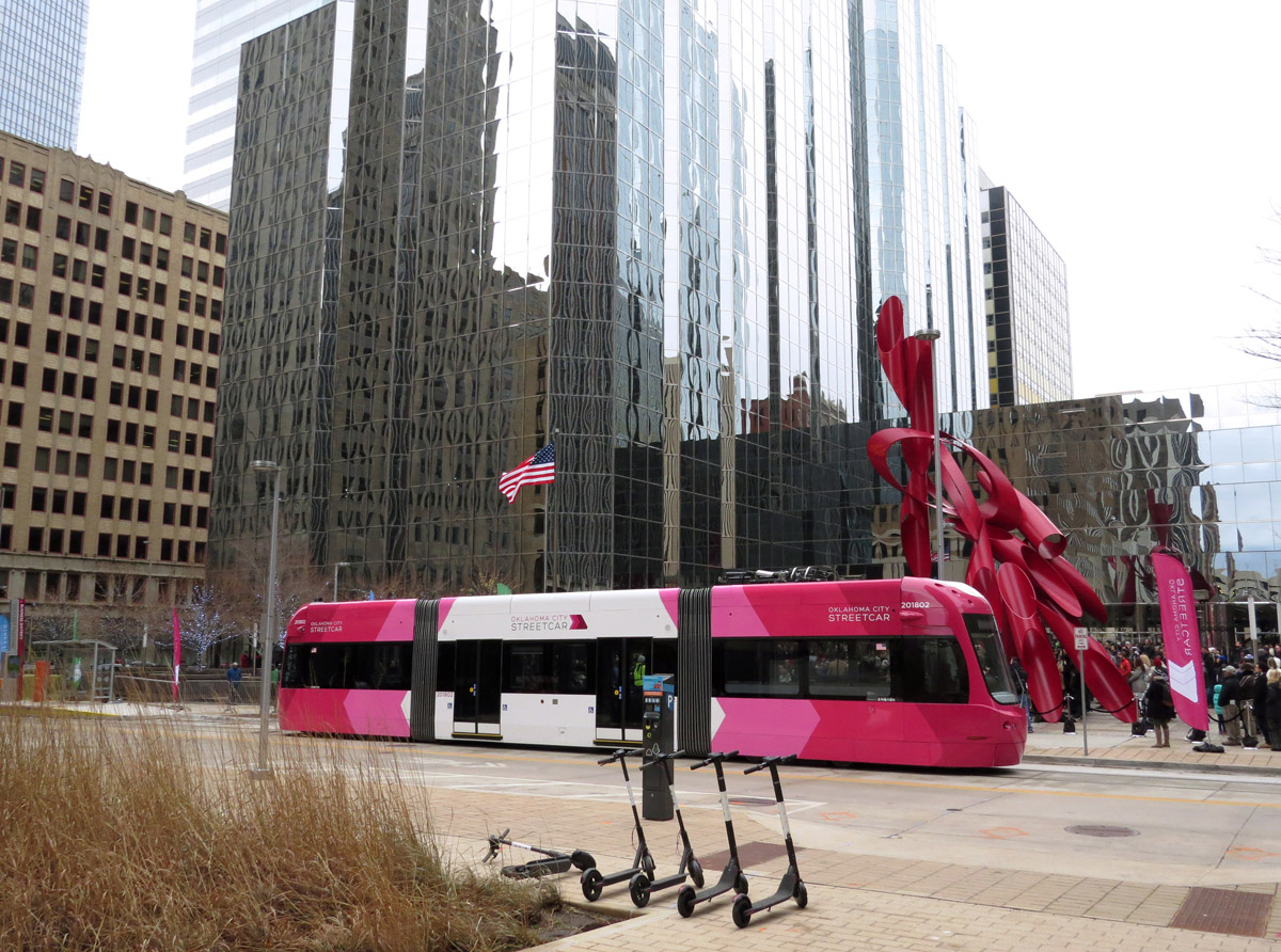 Оклахома-Сити, Brookville Liberty № 201802; Оклахома-Сити — Открытие первой очереди трамвая 14.12.2018