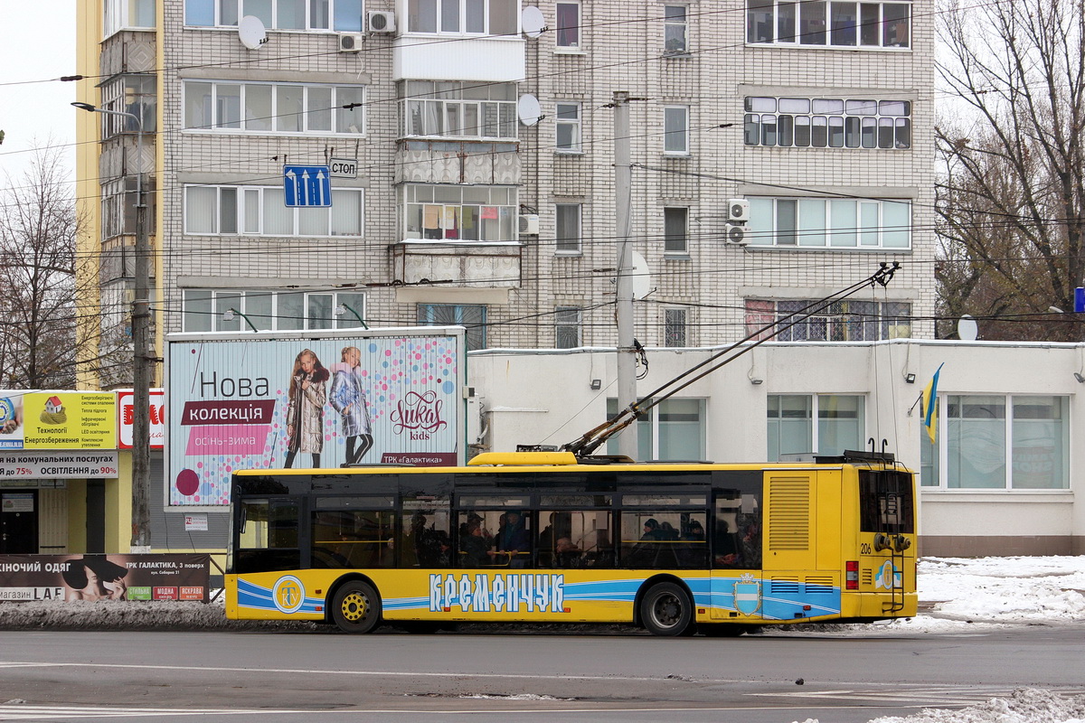 Кременчуг, ЛАЗ E183D1 № 206