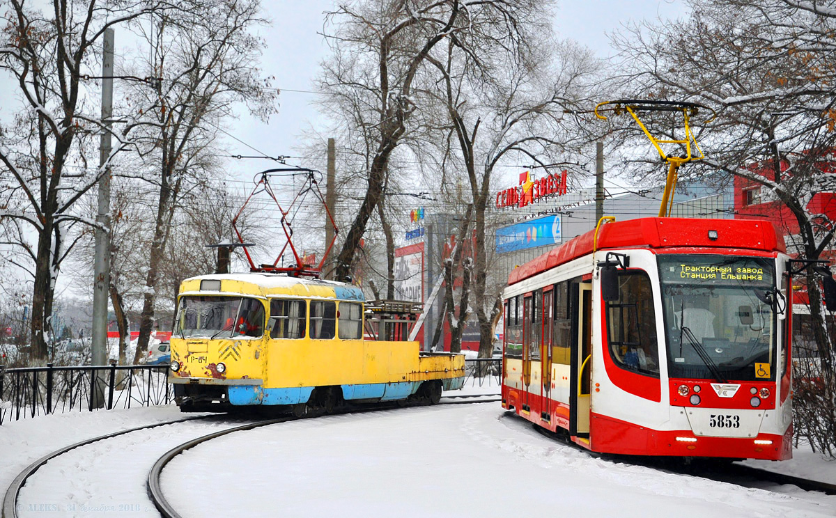 Волгоград, Tatra T3SU (двухдверная) № 64; Волгоград, 71-623-03 № 5853