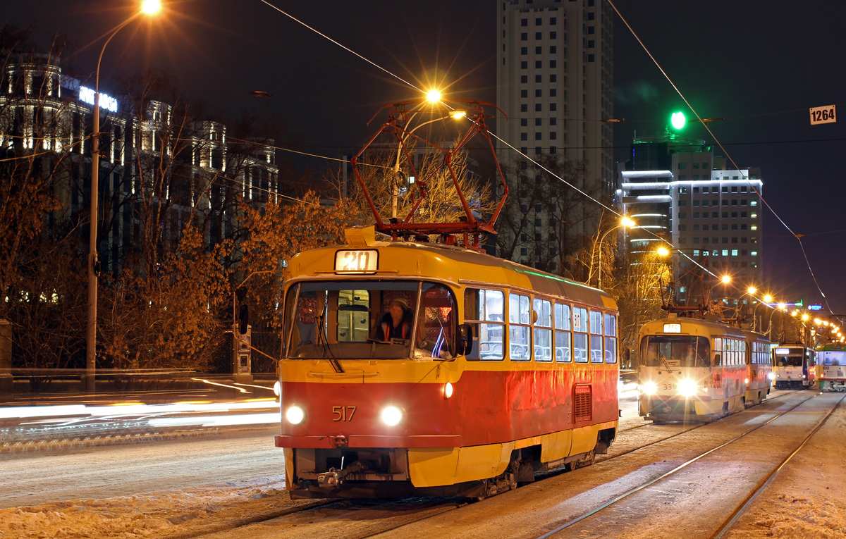 Екатеринбург, Tatra T3SU (двухдверная) № 517