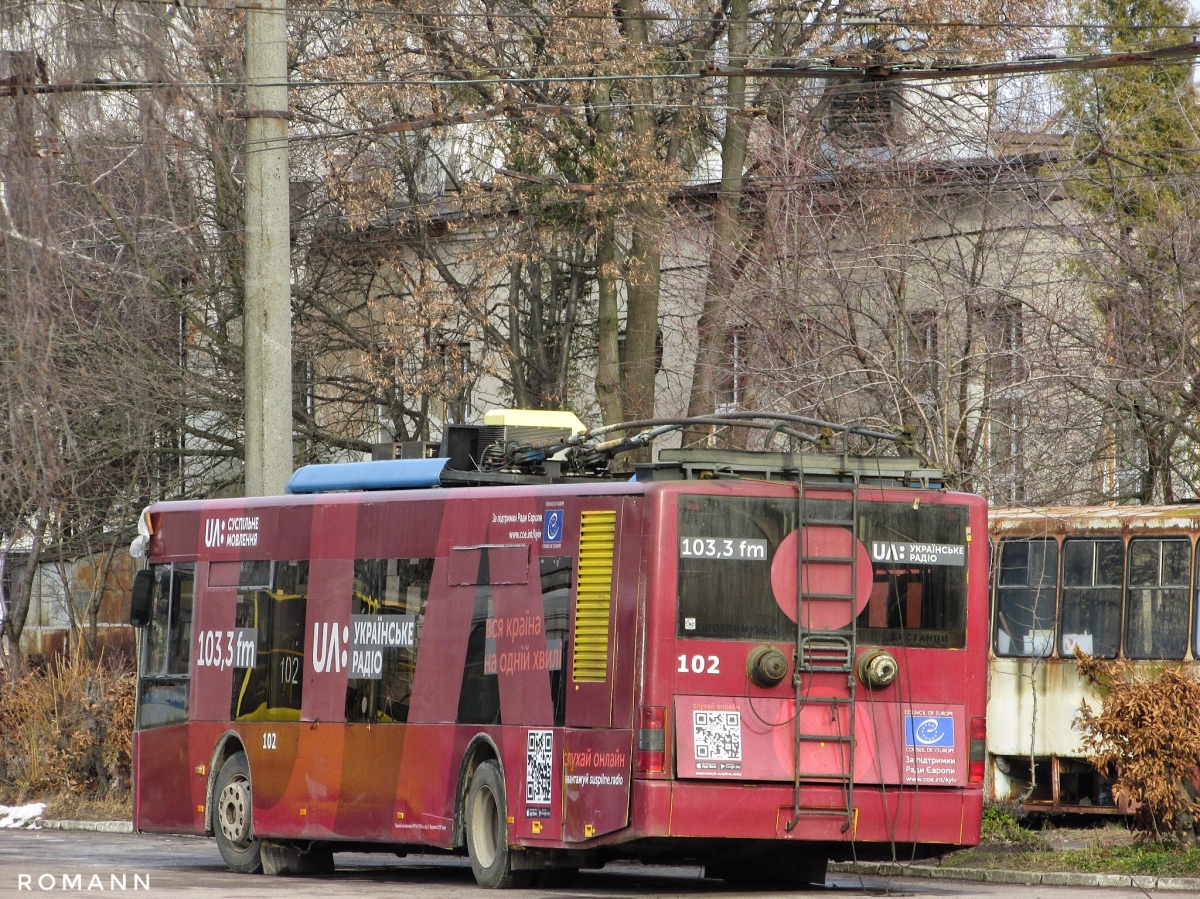 Львів, ЛАЗ E183D1 № 102 Львів, ЛАЗ E183D1 № 102
