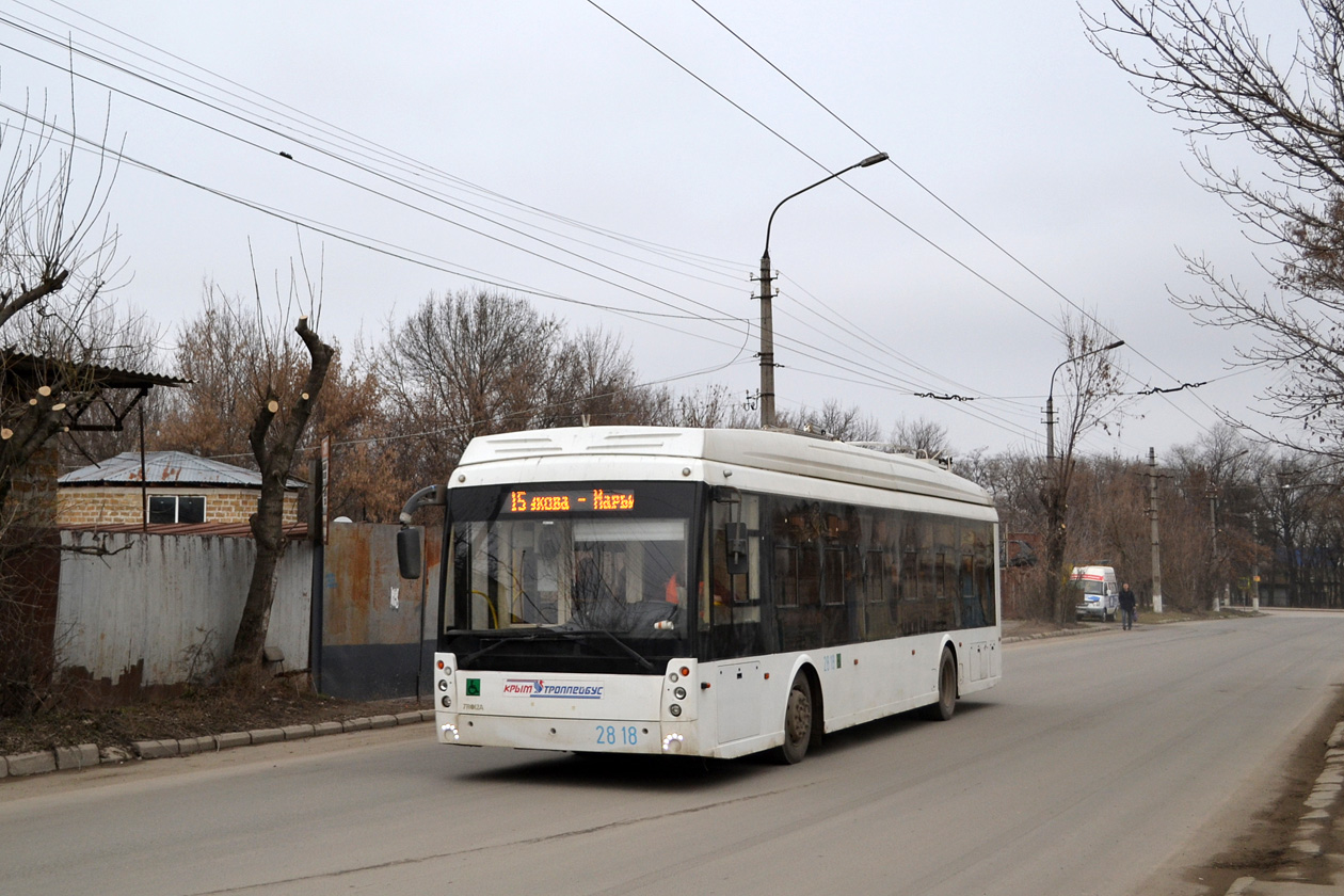 Trolleybus de Crimée, Trolza-5265.03 “Megapolis” N°. 2818; Trolleybus de Crimée — The movement of trolleybuses without CS (autonomous running)