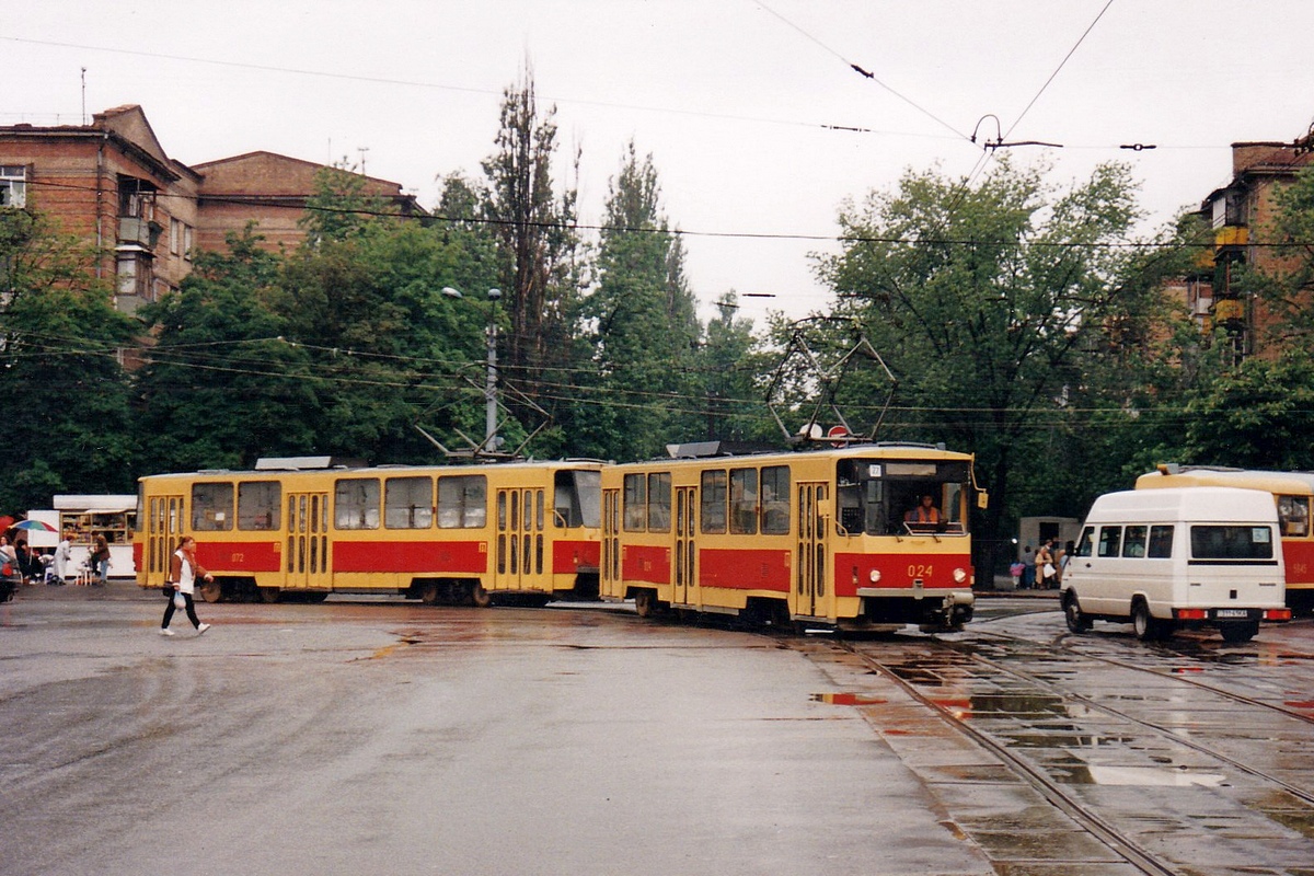 Киев, Tatra T6B5SU № 024; Киев, Tatra T6B5SU № 072; Киев — Исторические фотографии; Киев — Трамвайные линии: Закрытые линии