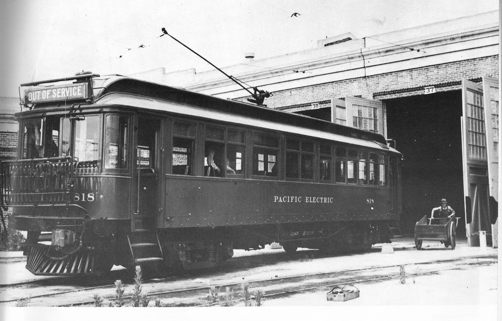 Лос-Анджелес, Интерурбан St. Louis моторный № 818 Лос-Анджелес, Интерурбан St. Louis моторный № 818