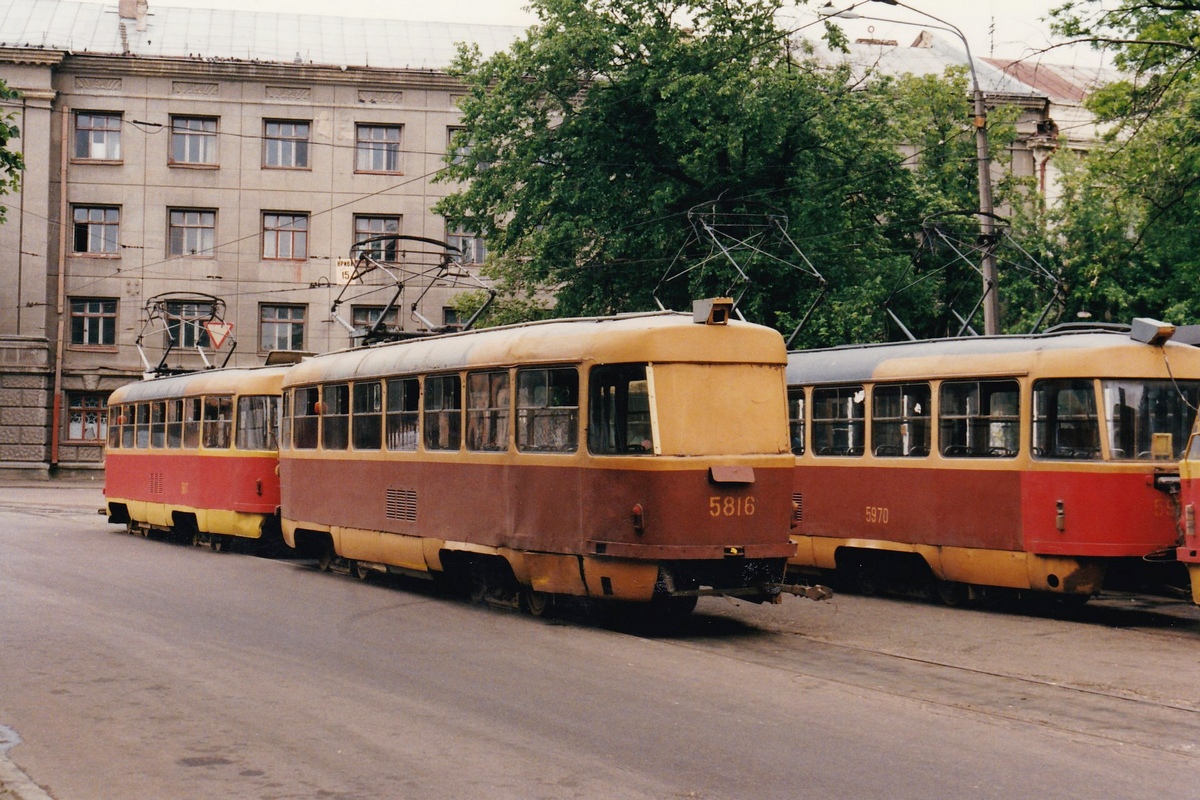 Kijów, Tatra T3SU Nr 5816; Kijów — Historical photos; Kijów — Tramway lines: Closed lines