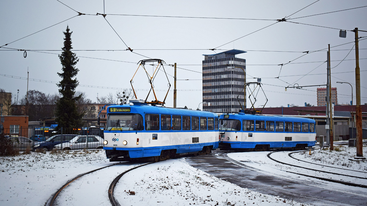 Острава, Tatra T3SUCS № 955; Острава, Tatra T3SUCS № 911