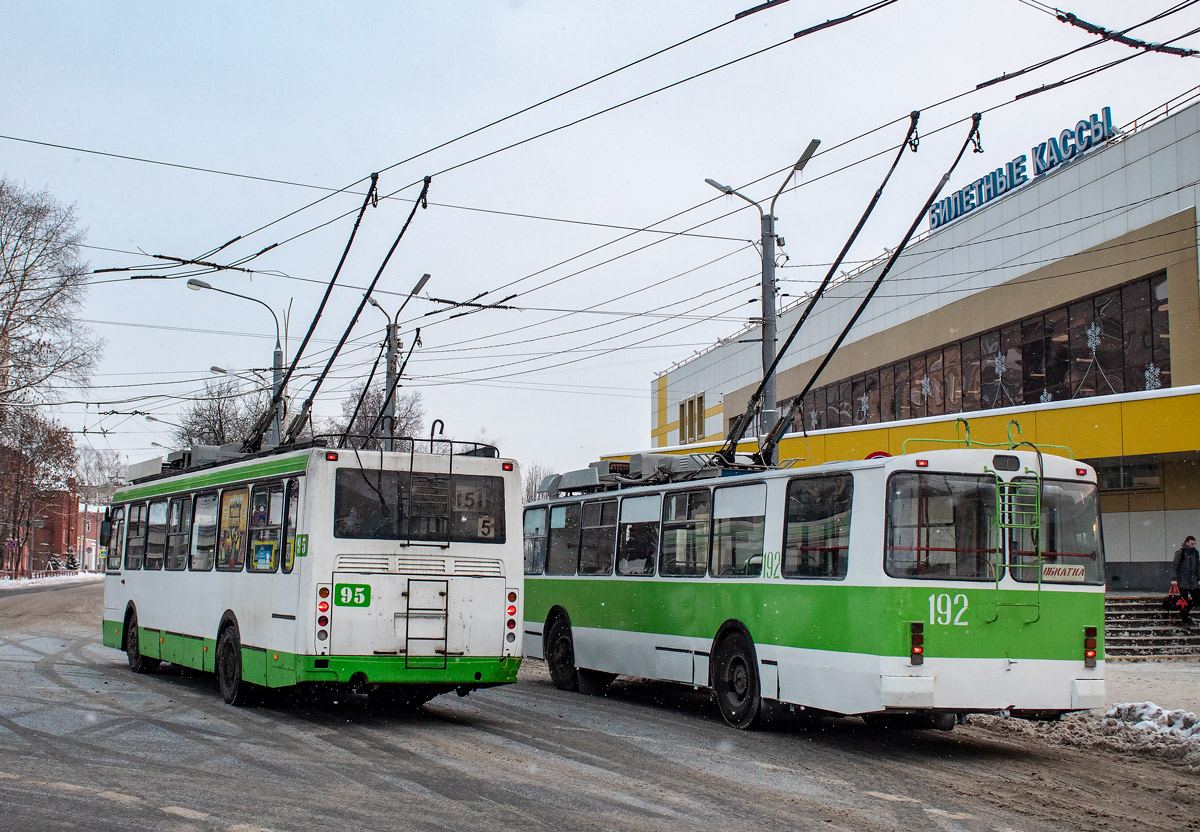 Ярославль, ЛиАЗ-5280 (ВЗТМ) № 95; Ярославль, ЗиУ-682 (ВМЗ) № 192
