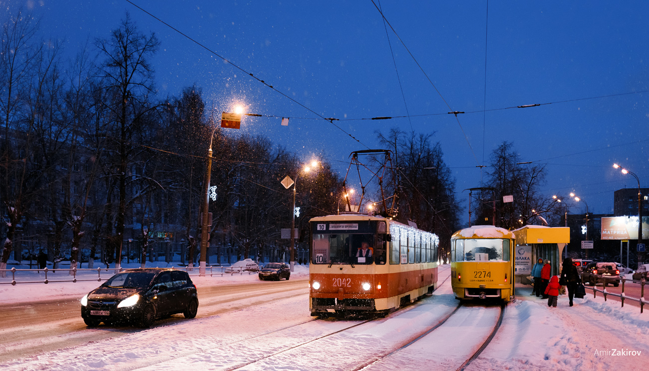 Ижевск, Tatra T6B5-RA № 2042; Ижевск, Tatra T3SU (двухдверная) № 2274