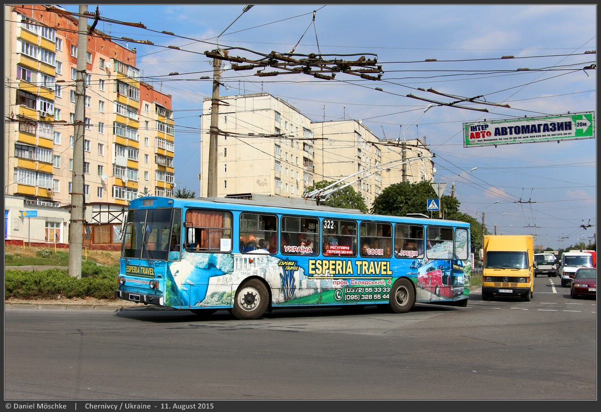 Черновцы, Škoda 14Tr89/6 № 322