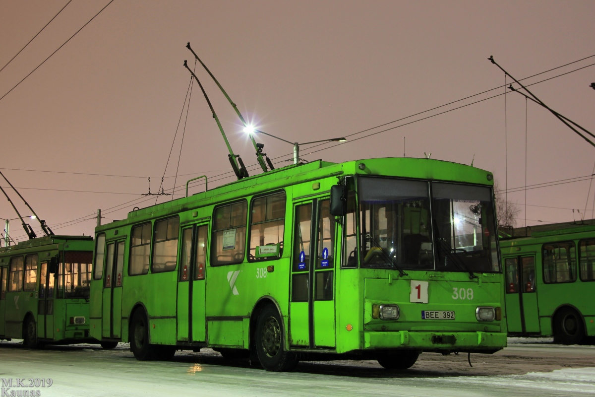 Каунас, Škoda 14Tr89/6 № 308