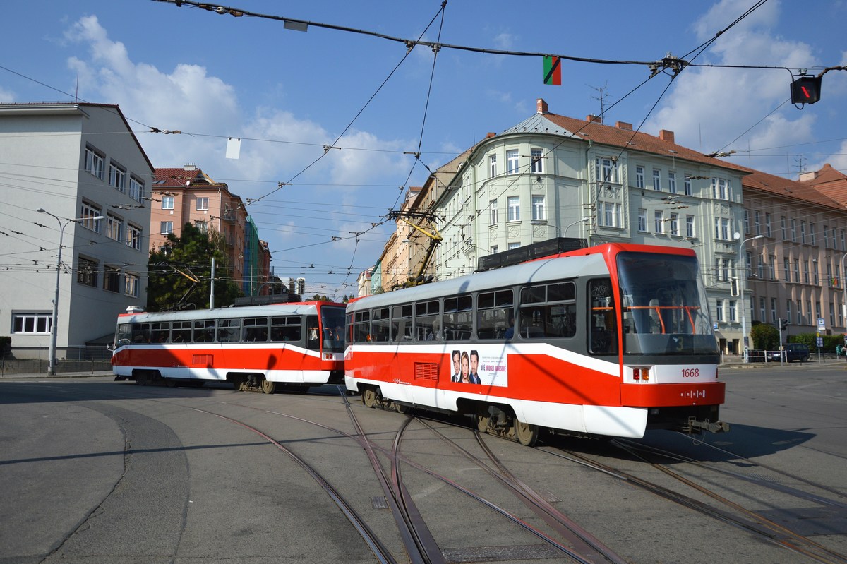 Брно, Tatra T3R (1995) № 1668