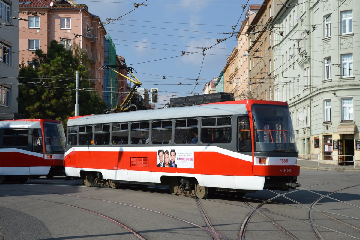 Брно, Tatra T3R (1995) № 1668