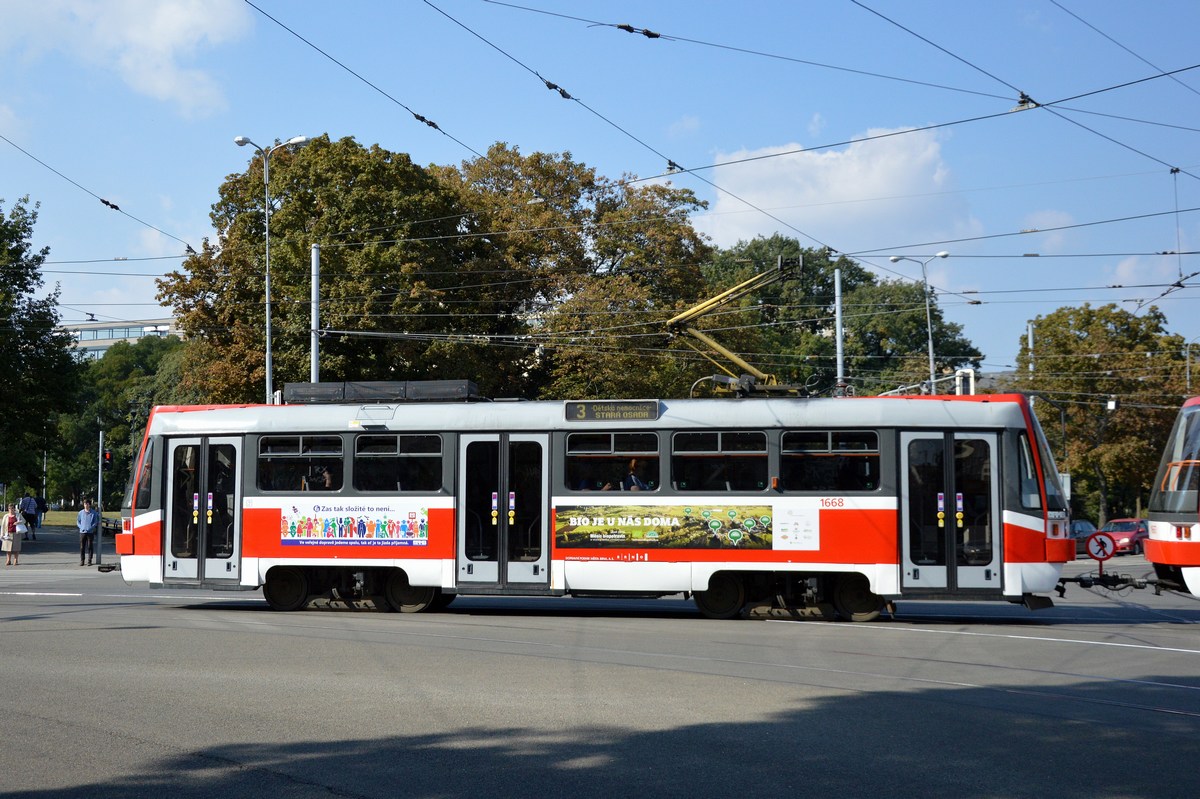 Брно, Tatra T3R (1995) № 1668