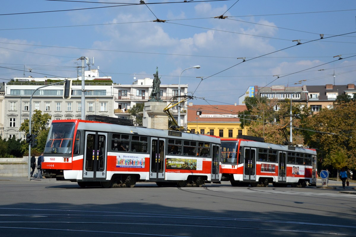 Брно, Tatra T3R (1995) № 1668
