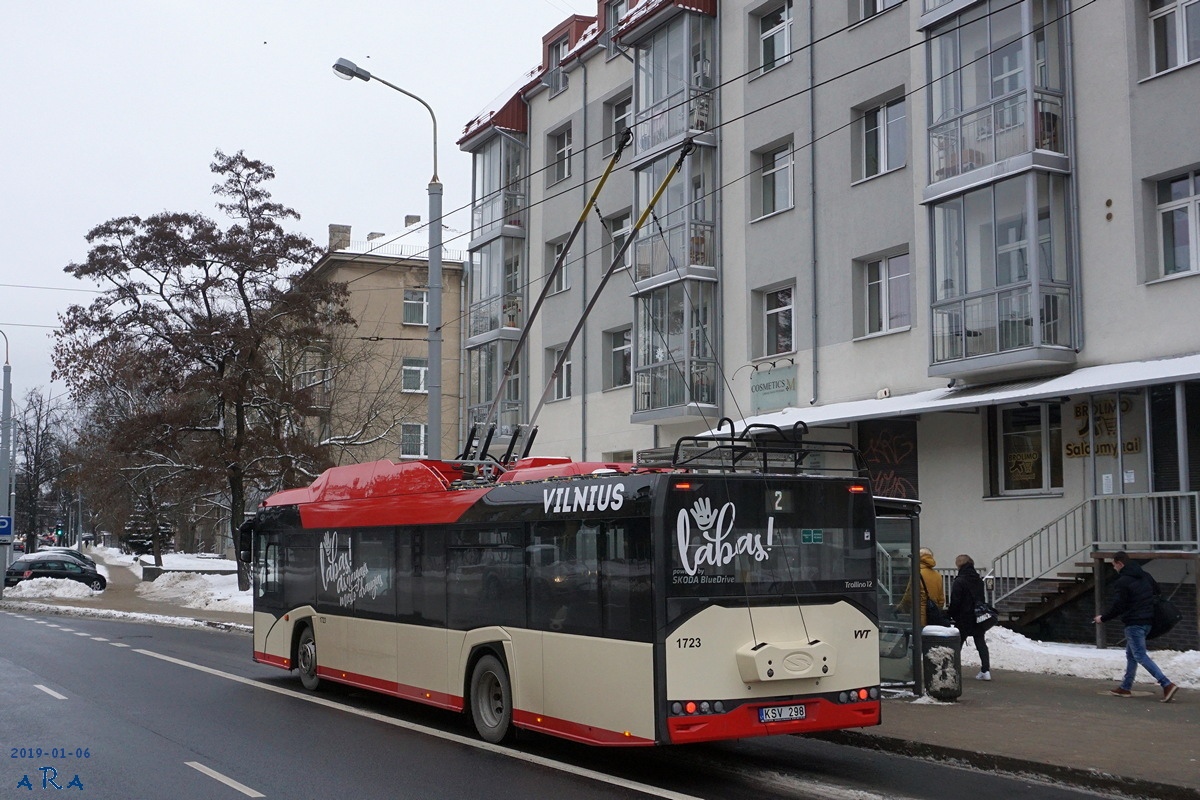 Вильнюс, Solaris Trollino IV 12 Škoda № 1723
