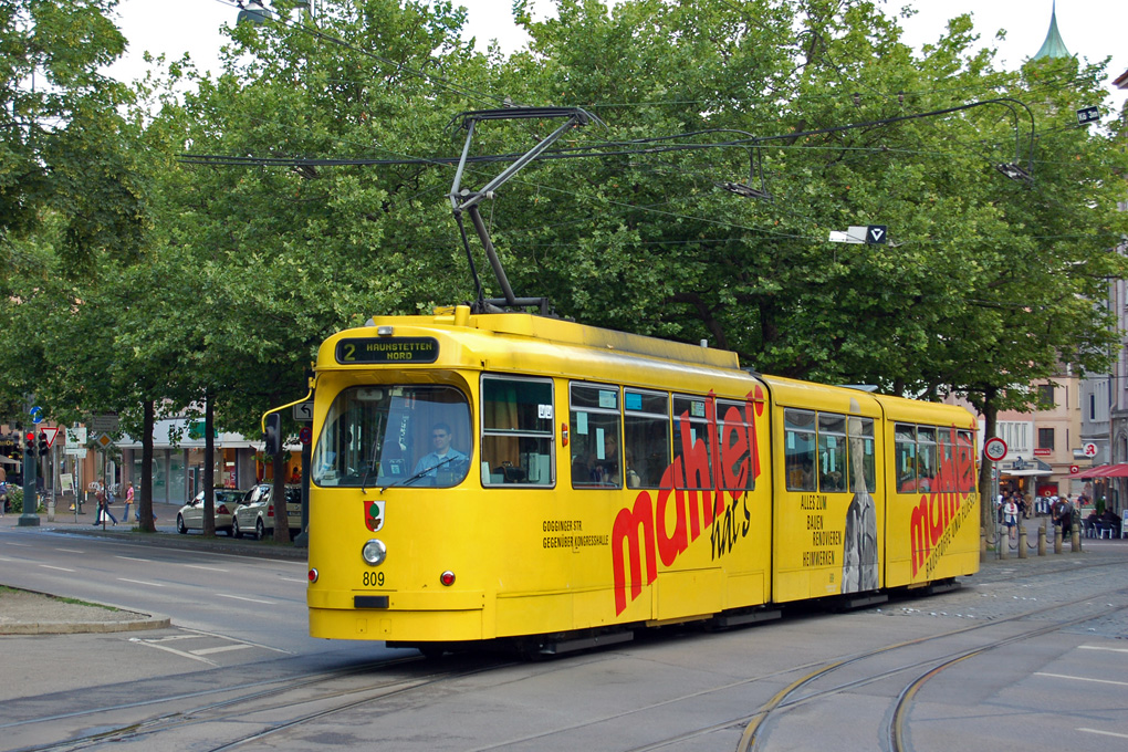 Augsburg, MAN GT8 č. 809 Augsburg, MAN GT8 č. 809