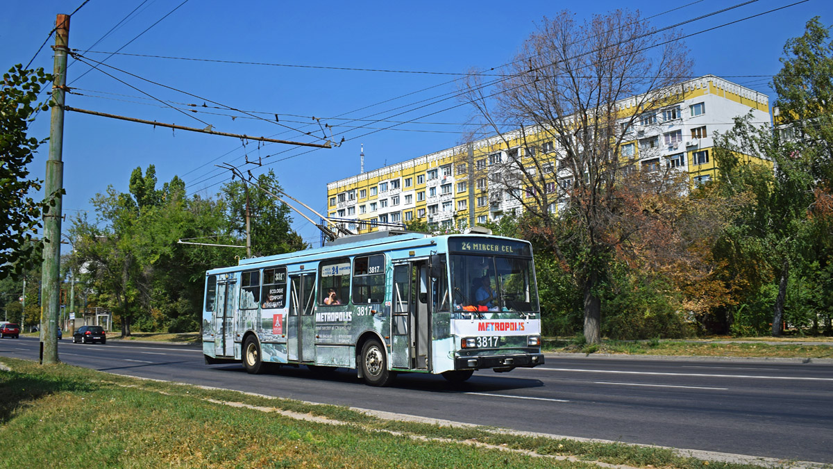 Кишинёв, Škoda 14TrDT/6M № 3817 Кишинёв, Škoda 14TrDT/6M № 3817