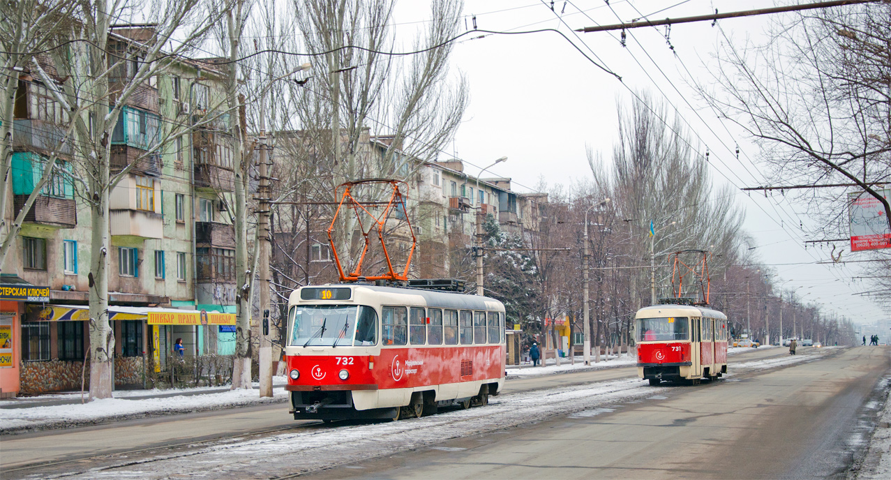 Mariupol, Tatra T3A č. 732; Mariupol, Tatra T3A č. 731