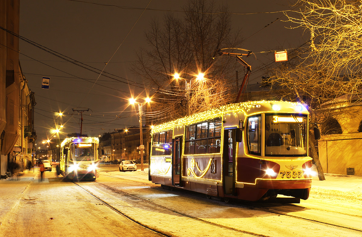 Санкт-Петербург, ЛМ-68М2 (мод. СПб ГЭТ) № 7535; Санкт-Петербург — Конечные станции и разворотные кольца