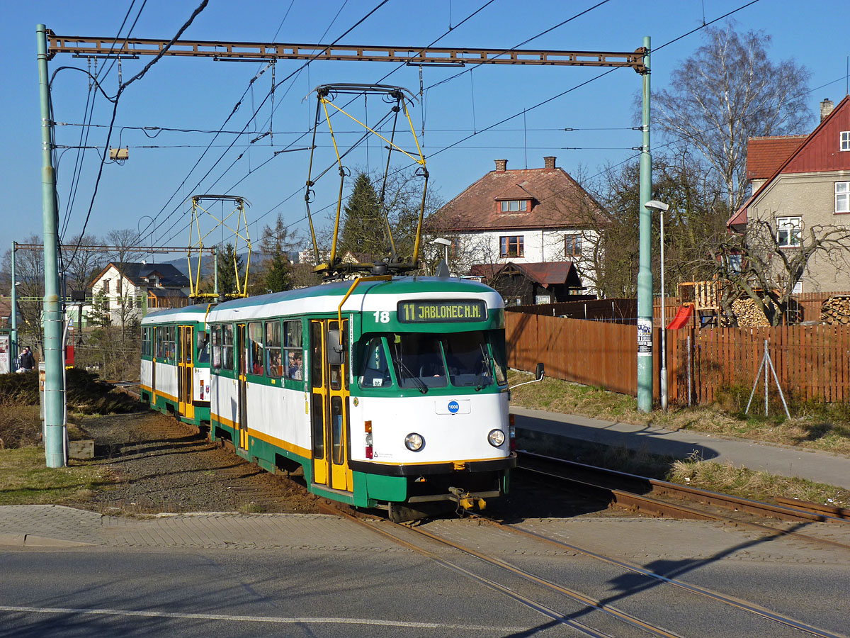 Liberec ― Jablonec nad Nysą, Tatra T2R Nr 18; Liberec ― Jablonec nad Nysą, Tatra T2R Nr 19 Liberec ― Jablonec nad Nysą, Tatra T2R Nr 18; Liberec ― Jablonec nad Nysą, Tatra T2R Nr 19